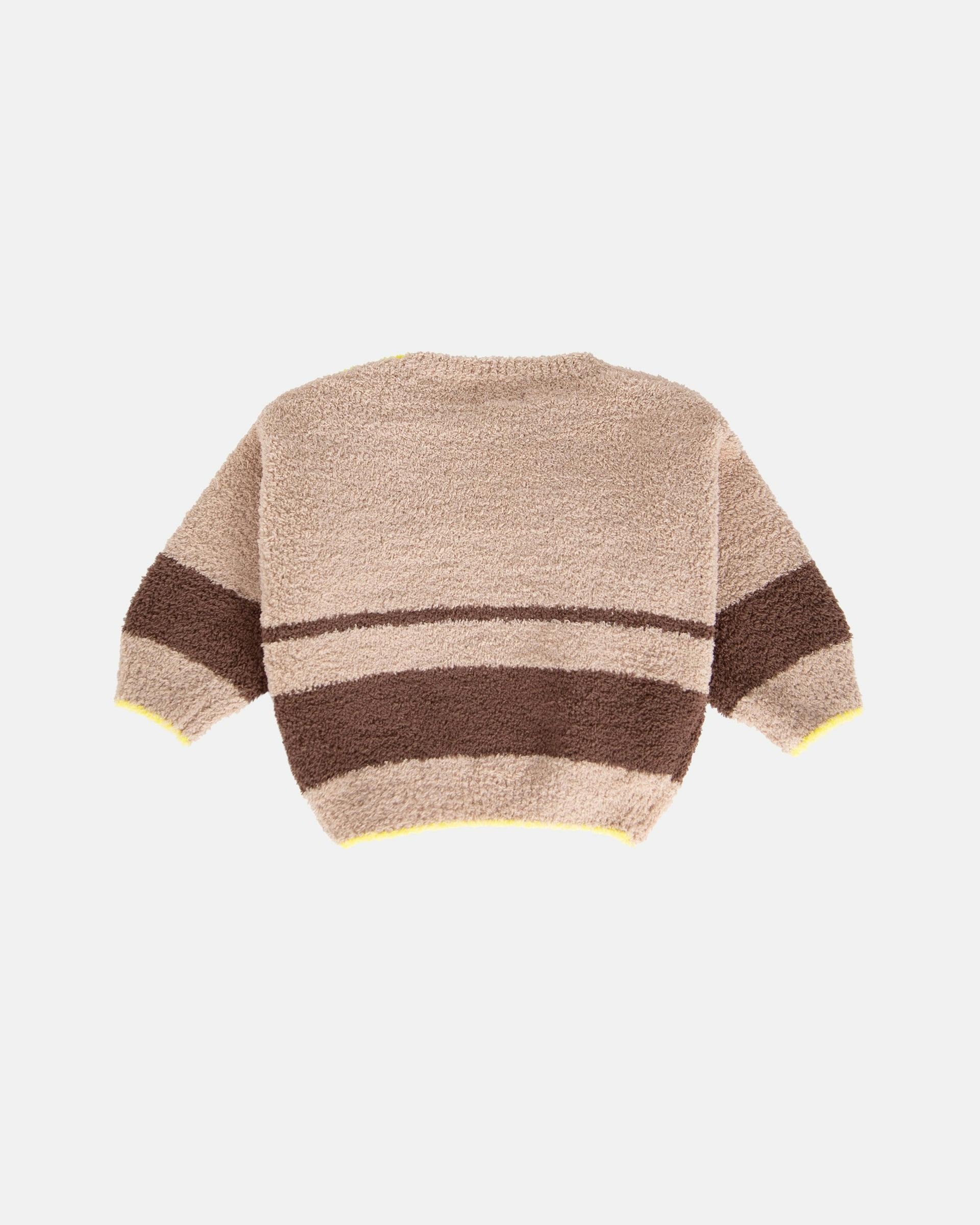 Boxy Striped Sweater - Fuzzy