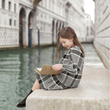 Retro Houndstooth Cotton-Blend Dress