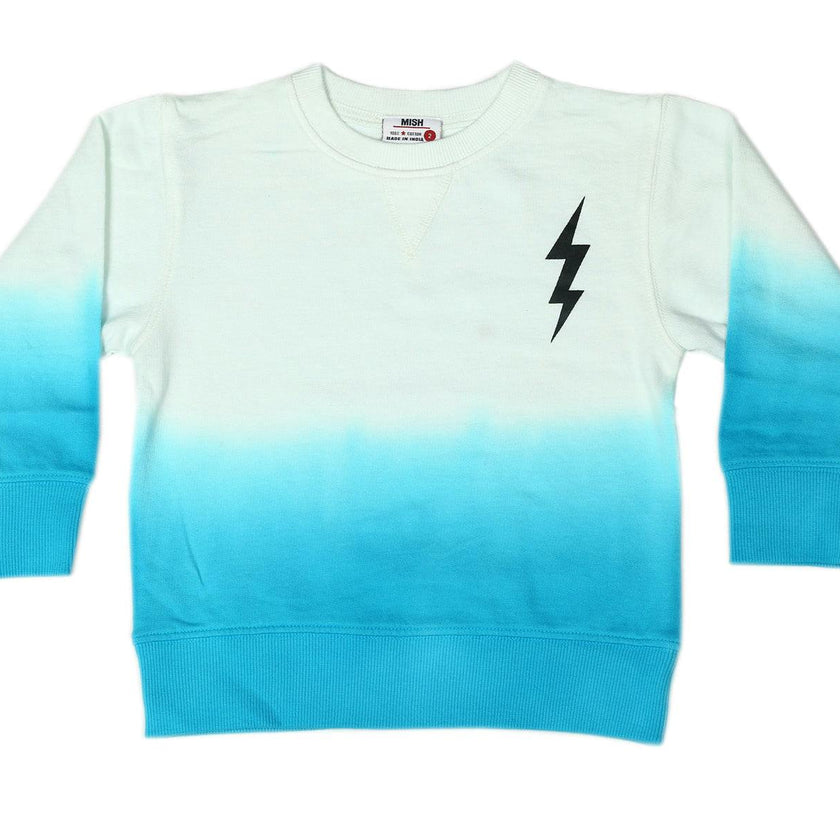 Kids Crew Neck Sweatshirt - Dip Dye Bolt
