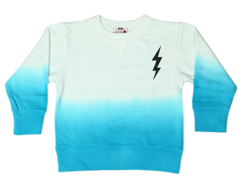 Kids Crew Neck Sweatshirt - Dip Dye Bolt