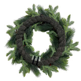 26" Red Magnolia, Pinecone & Berry Wreath Pre-Lit
