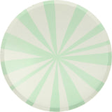 Mint Stripe Dinner Plates