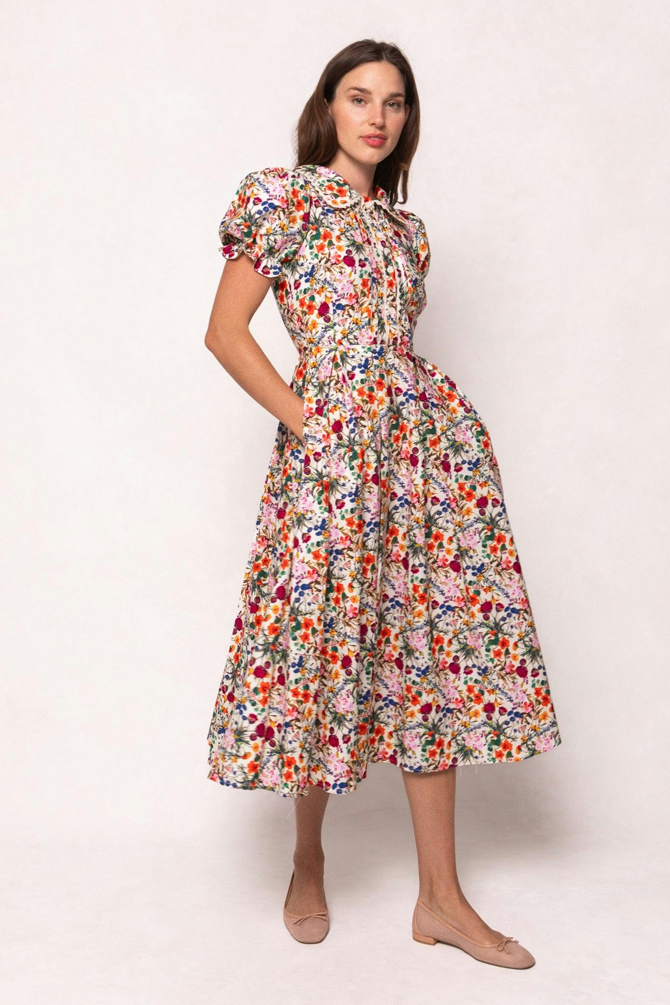 Sophia Dress in Multicolor Floral
