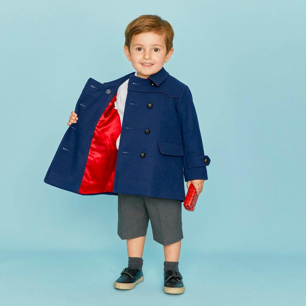 Marylebone Pea Coat - Portland Blue