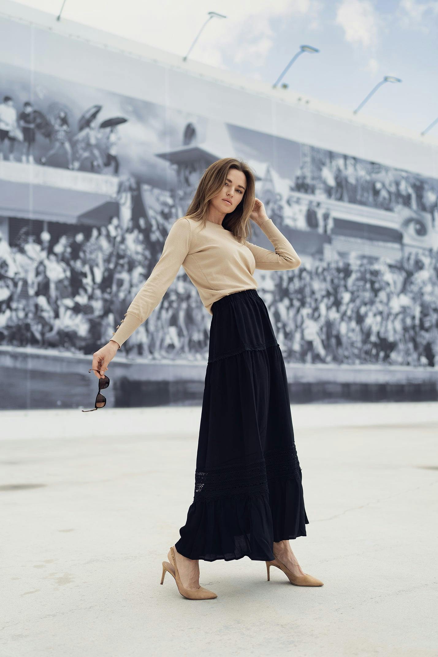 EYELET SKIRT