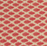 Artisan Hand Loomed Cotton Table Runner - Red Green Stitching - 18"x96" Arcadia Home