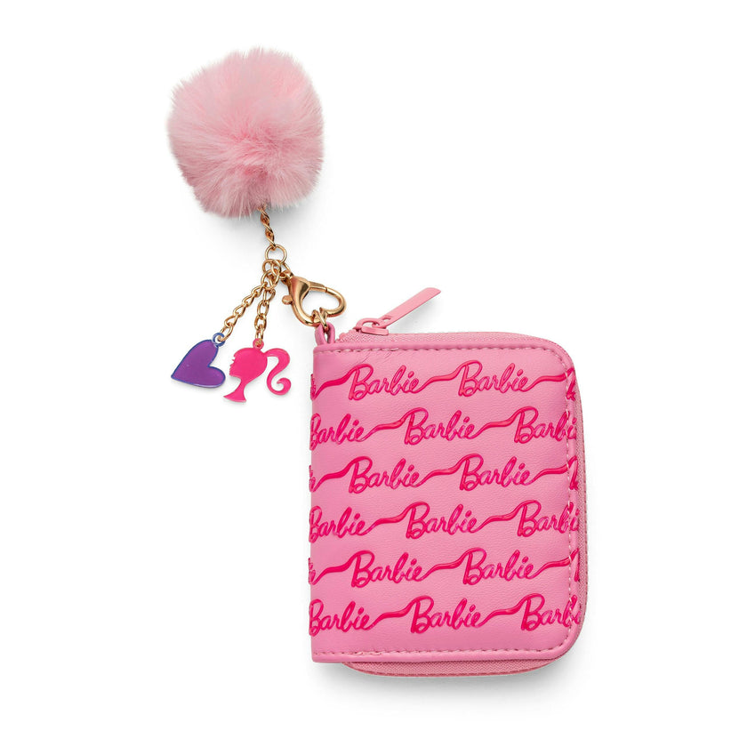 Barbie™ Ribbon Script Kids Zip Wallet with Pom Charm