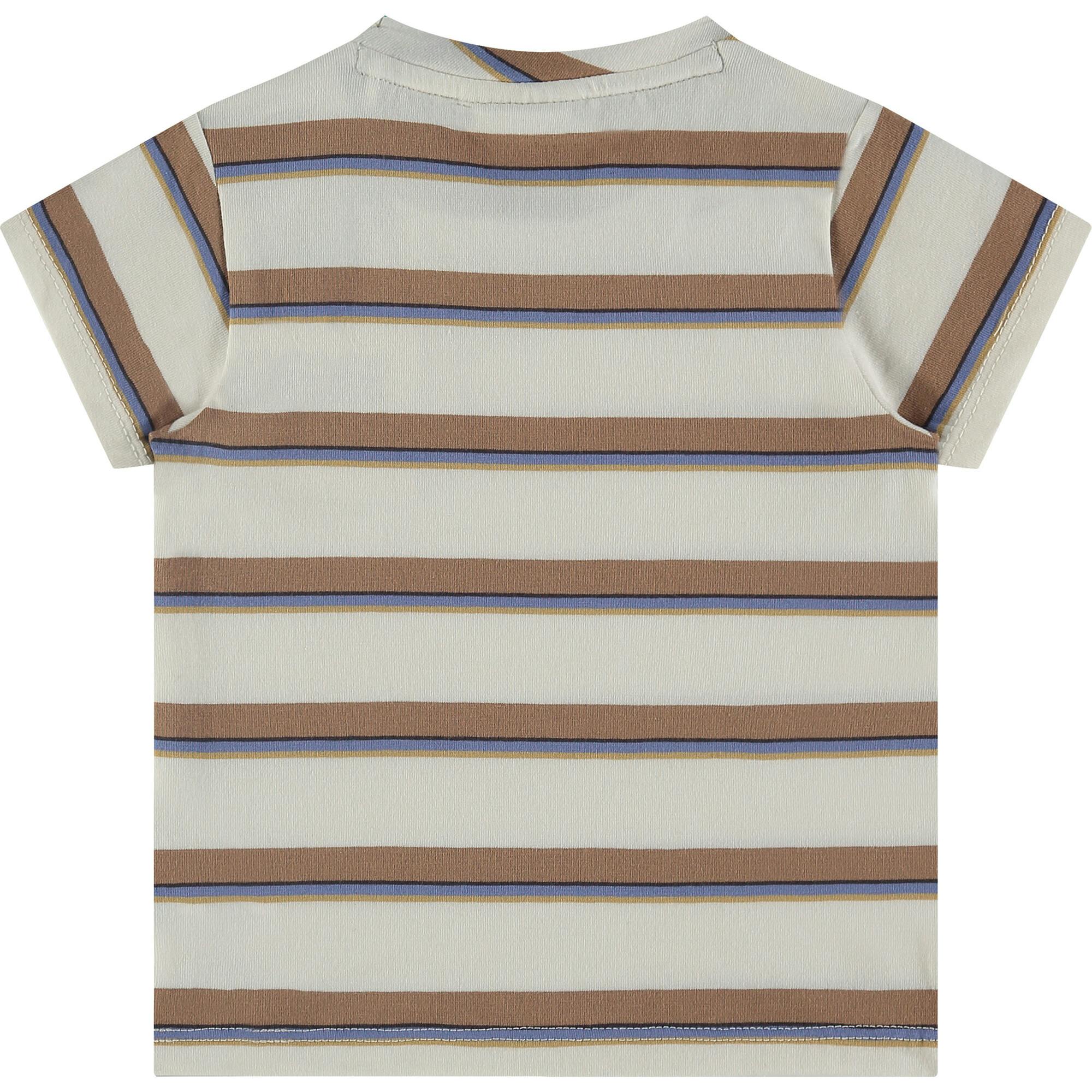 Striped Round Neck Short Sleeve T-Shirt