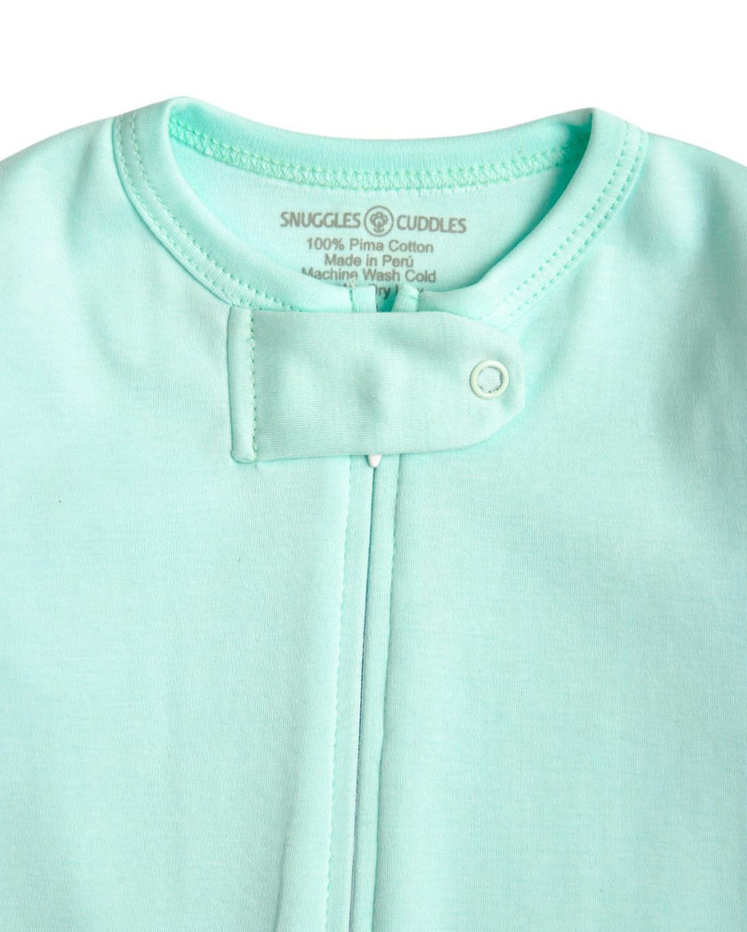 Mint Green Baby Sleeper | Pima Cotton Footie Pajama