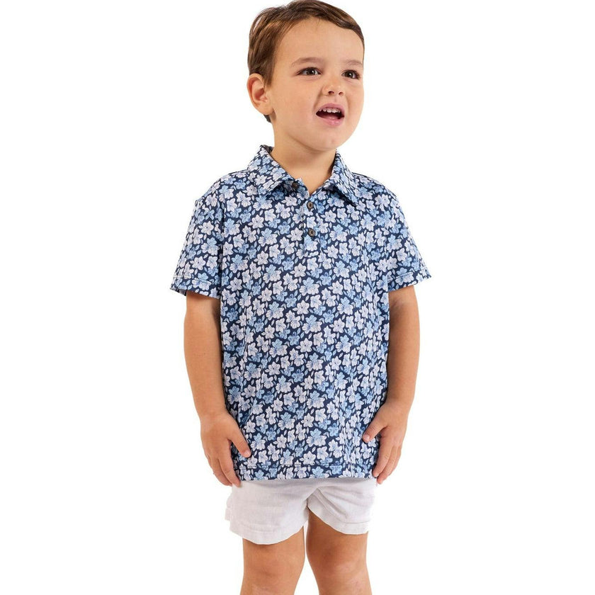 The Azaleas - Navy Boys Golf Polo