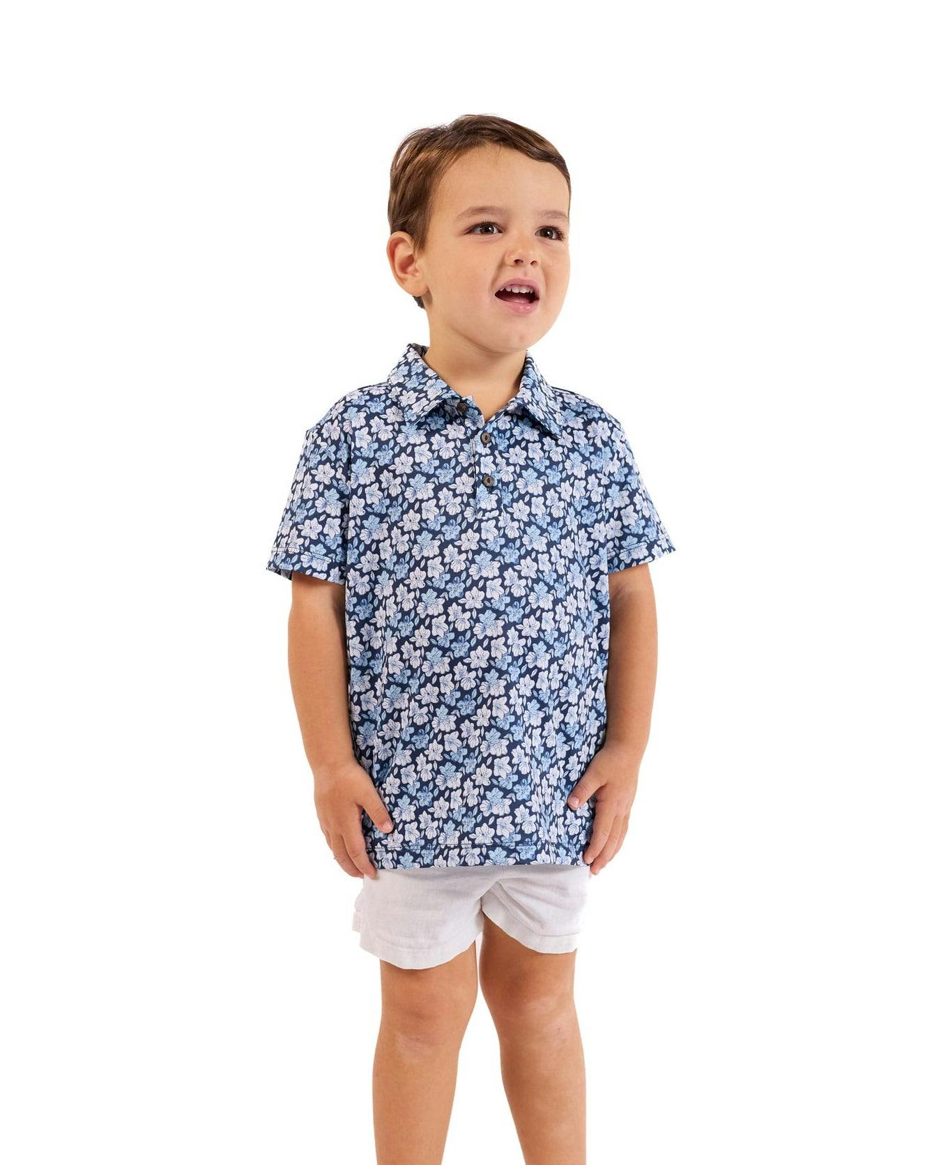 The Azaleas - Navy Boys Golf Polo