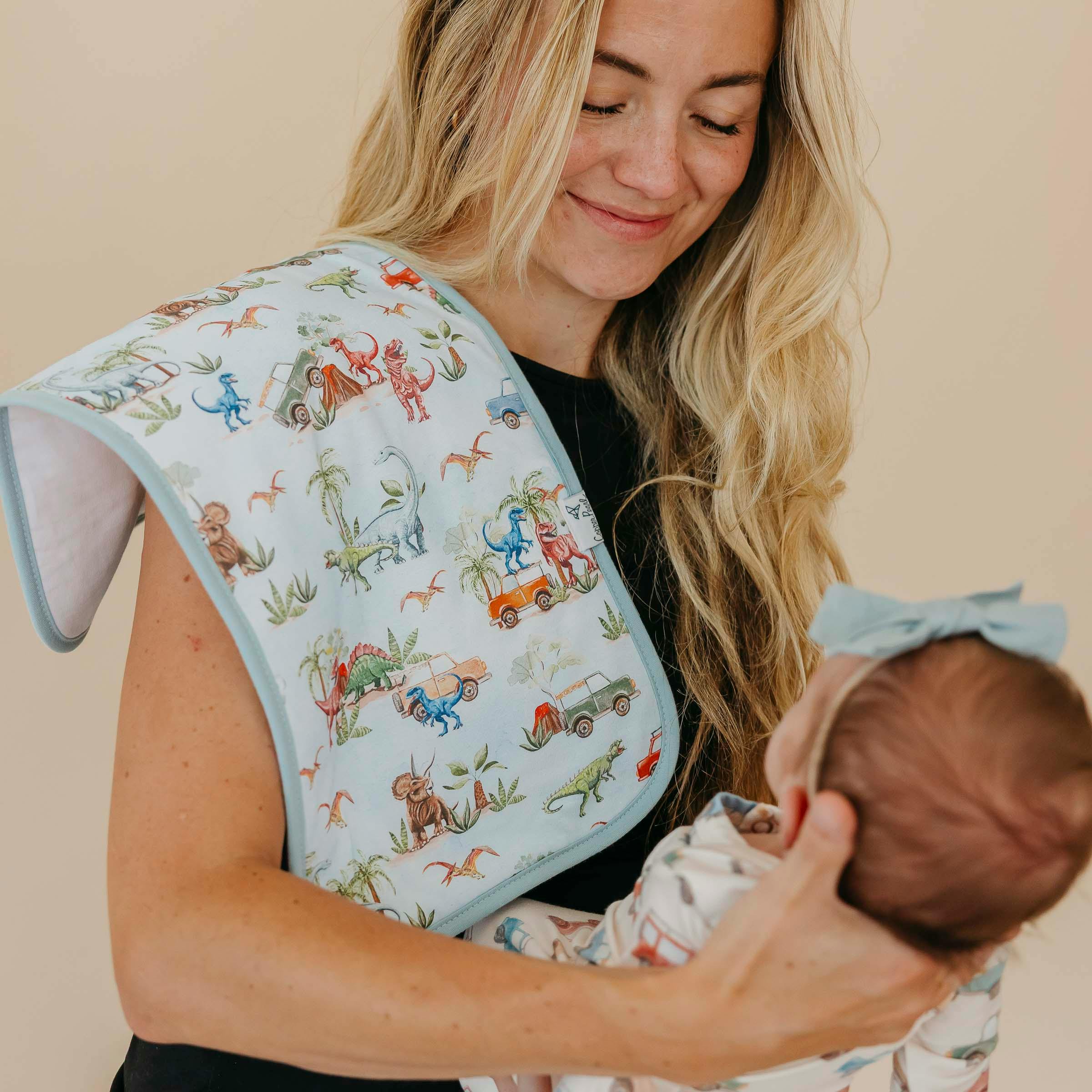 3 Pack Premium Burp Cloths - Dino Explorer