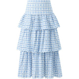 Odessa Frill Embroidered Maxi Skirt