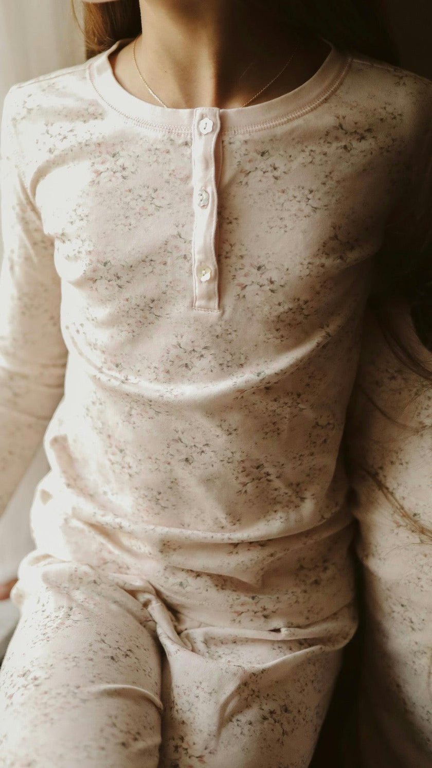Pajamas - Mini Roses Pink