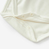 White Brushed Long Sleeve One Piece