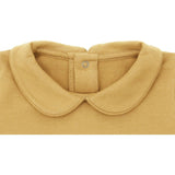 SS Organic Cotton Collared Bodysuit, Brown