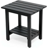 Kellie 16.1" Cottage Classic Slatted Solid Acacia Wood Indoor/Outdoor Shower Bench with Shelf