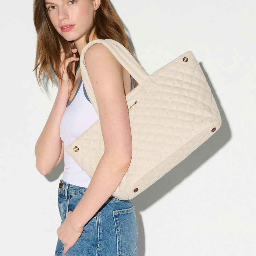 Sandy Linen Medium Metro City Tote
