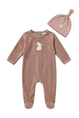 Velour Bunny Footie