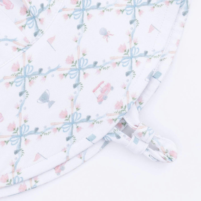 Golf Trellis Pink - Wide Brim Sun Hat