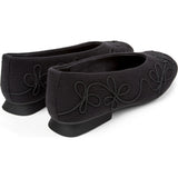 Women's Twins Textile Square Toes Ballerina Shoes