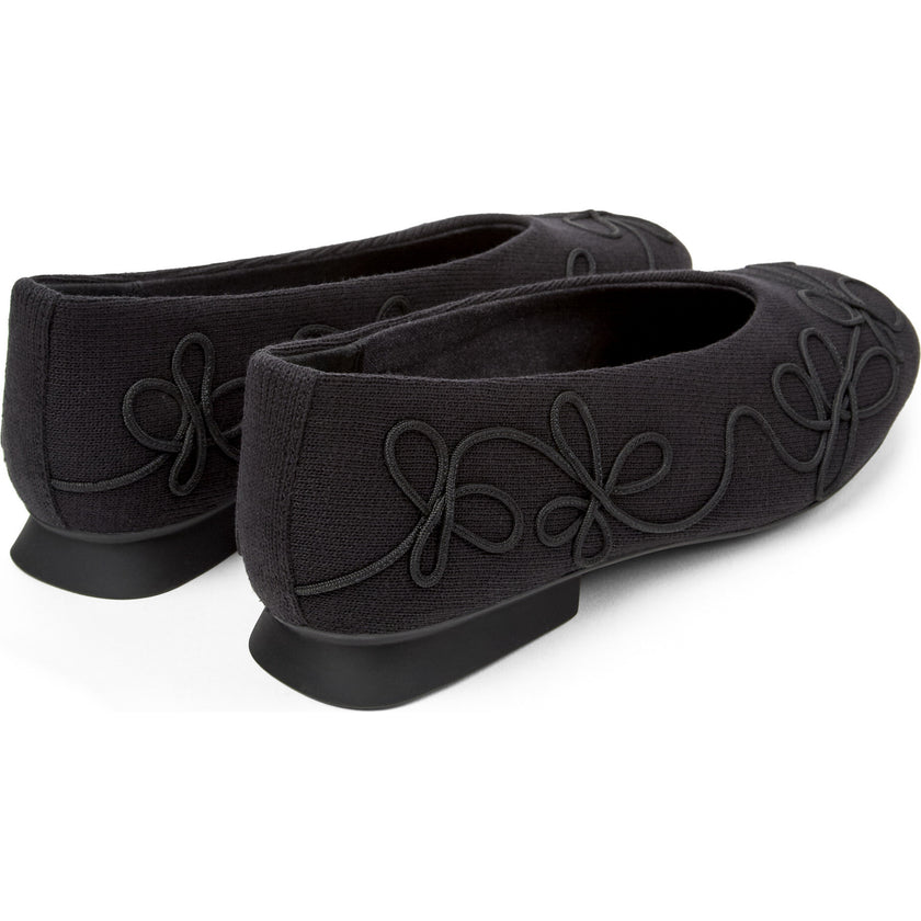 Women's Twins Textile Square Toes Ballerina Shoes