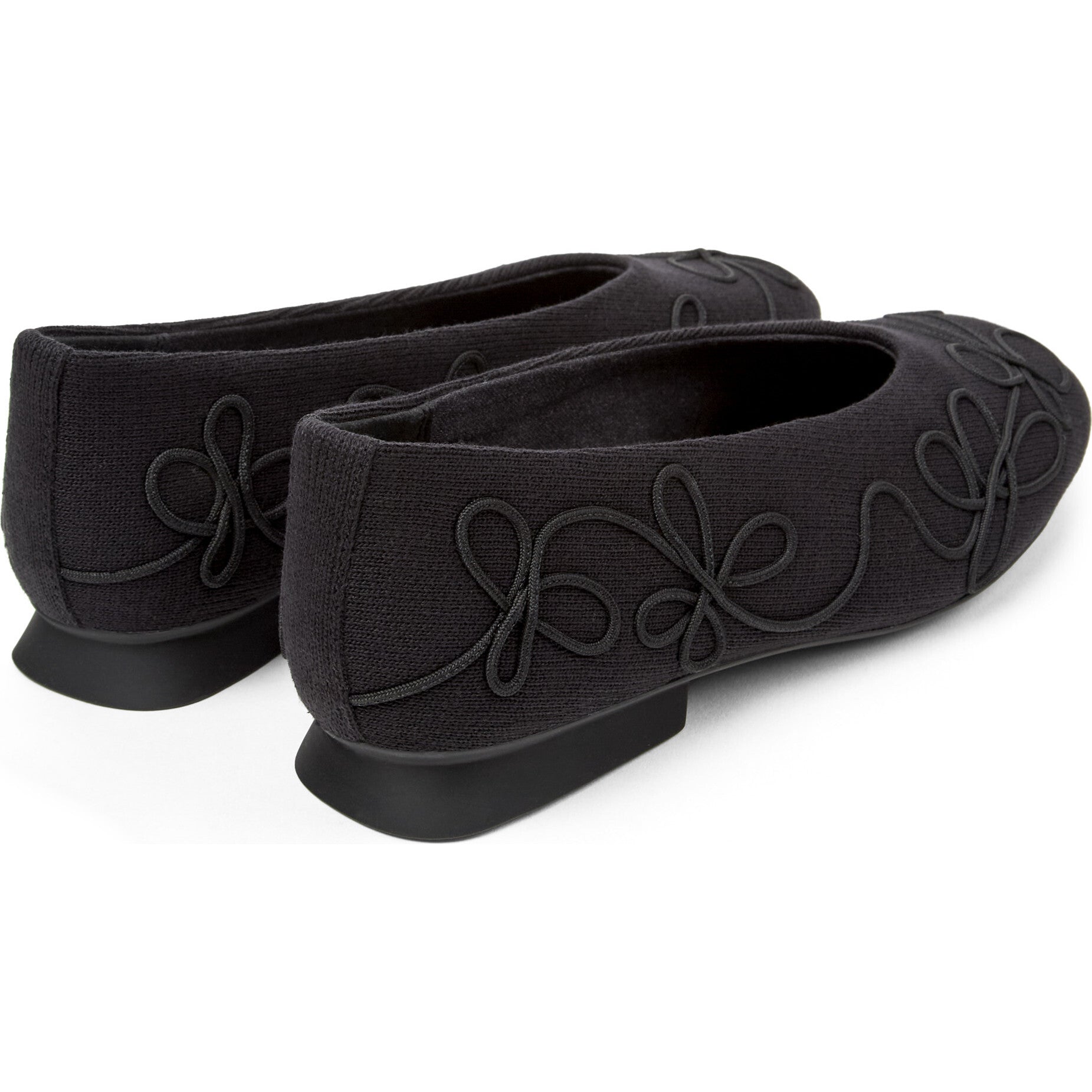 Women's Twins Textile Square Toes Ballerina Shoes