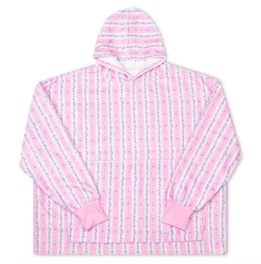 Floral Stripes Plush Cozy