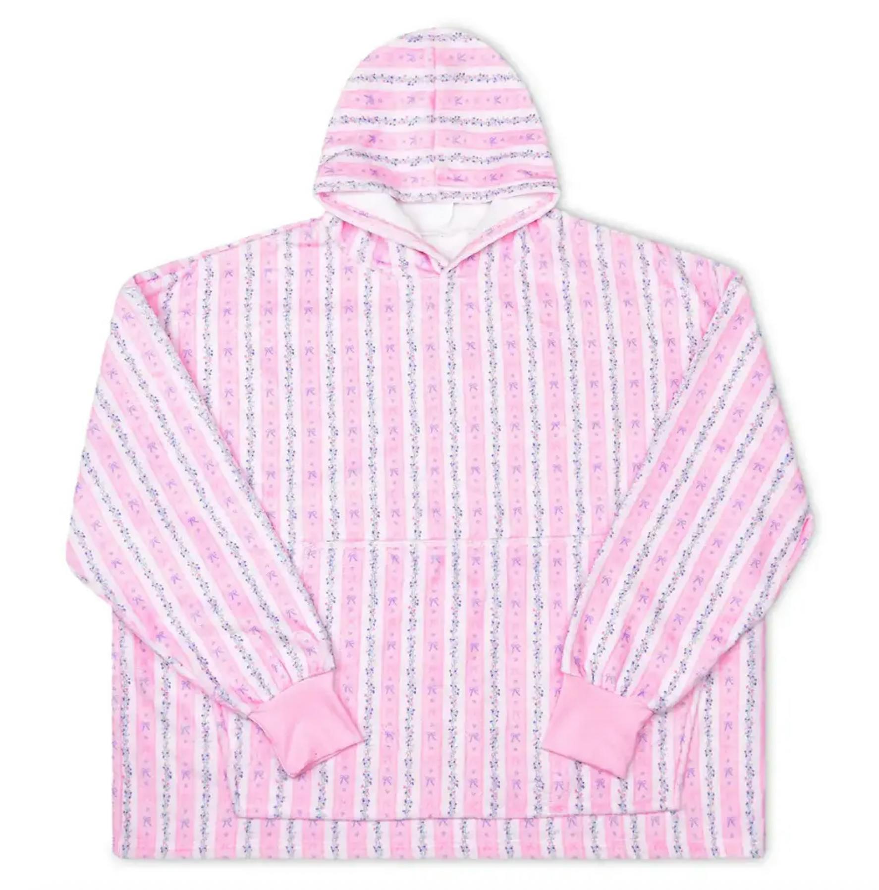 Floral Stripes Plush Cozy