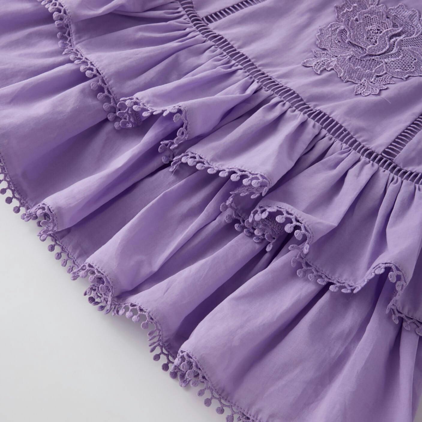 Carloyn Frill Cotton Mini Dress