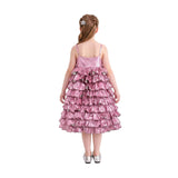 Pink Valeriane Tiered Ruffle Dress