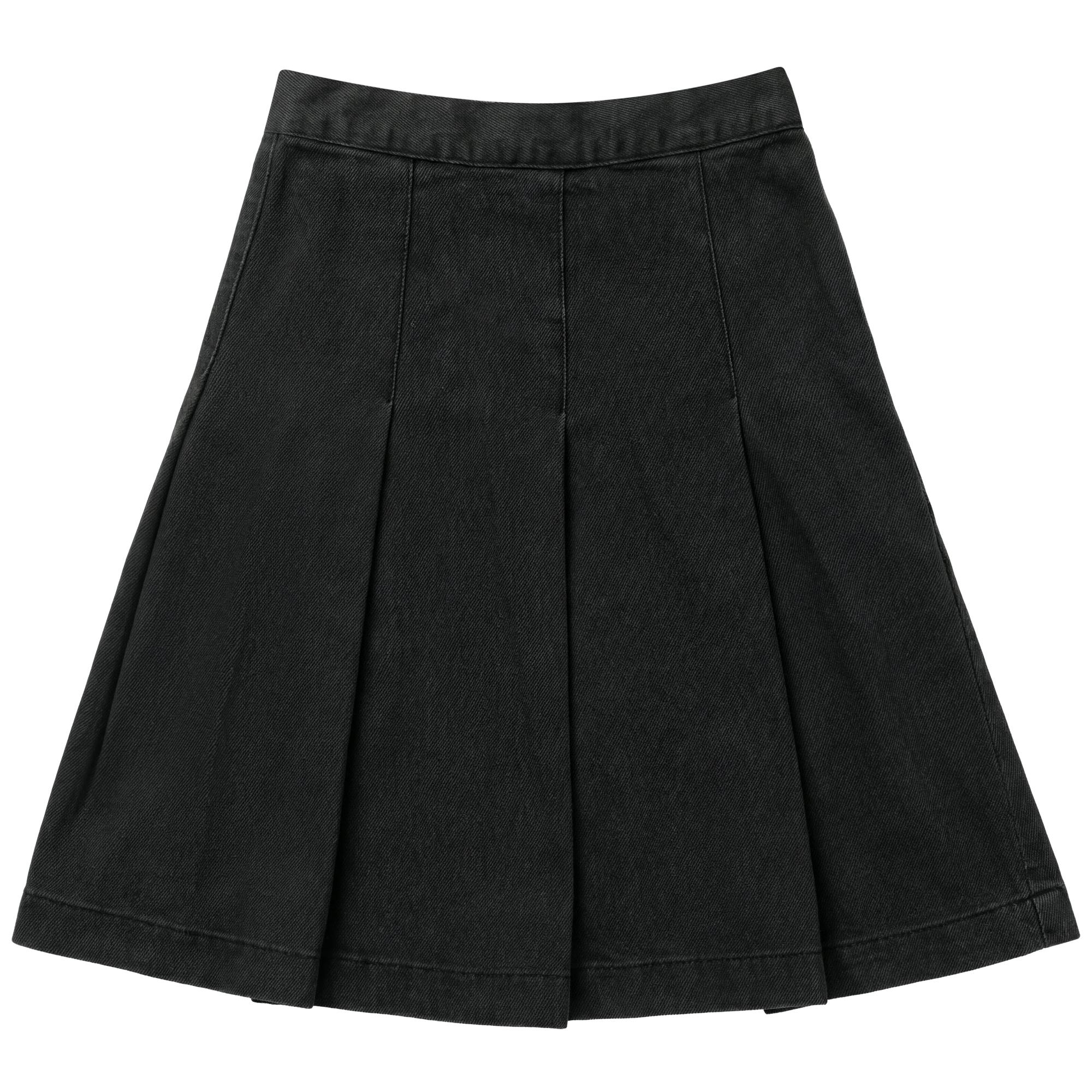 Denim Pleated Skirt