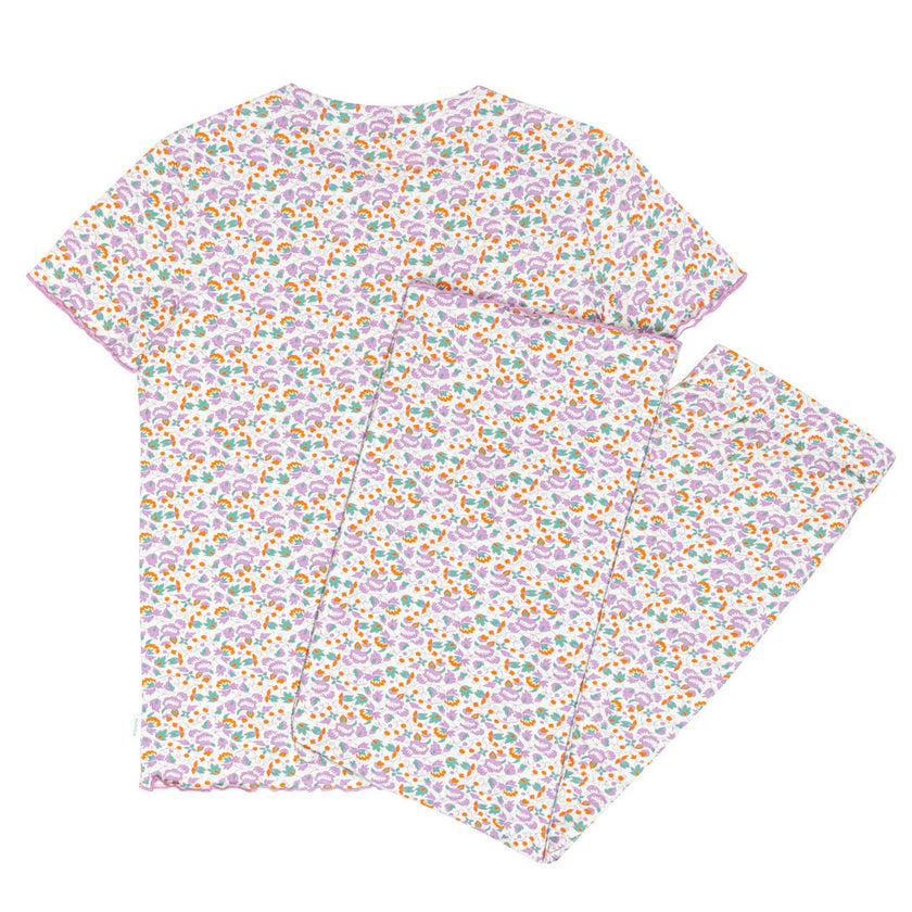 women's orchid floral pima pajamas set
