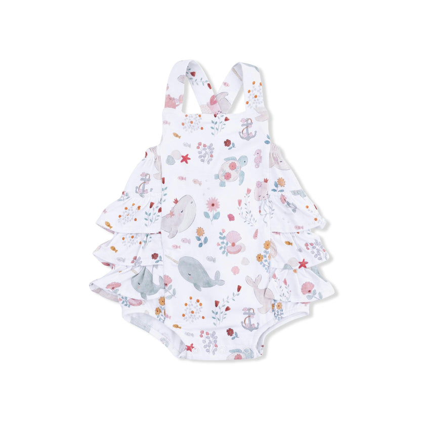 Garden Sea Creatures - Ruffle Sunsuit