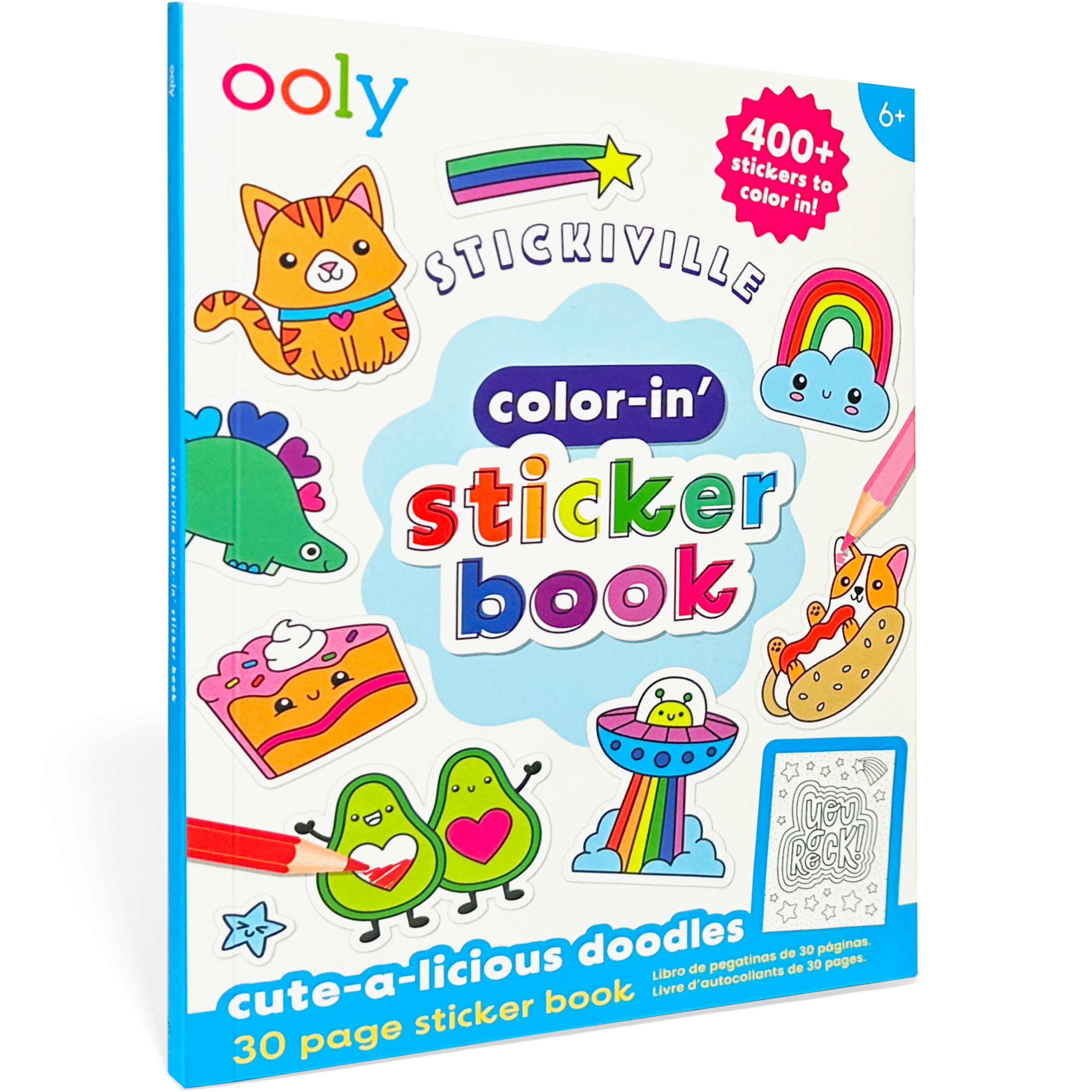 Stickiville Color-In' Sticker Book: Cute-A-Licious Doodles