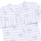 Airplane Stripe - 2 Way Zipper Footie