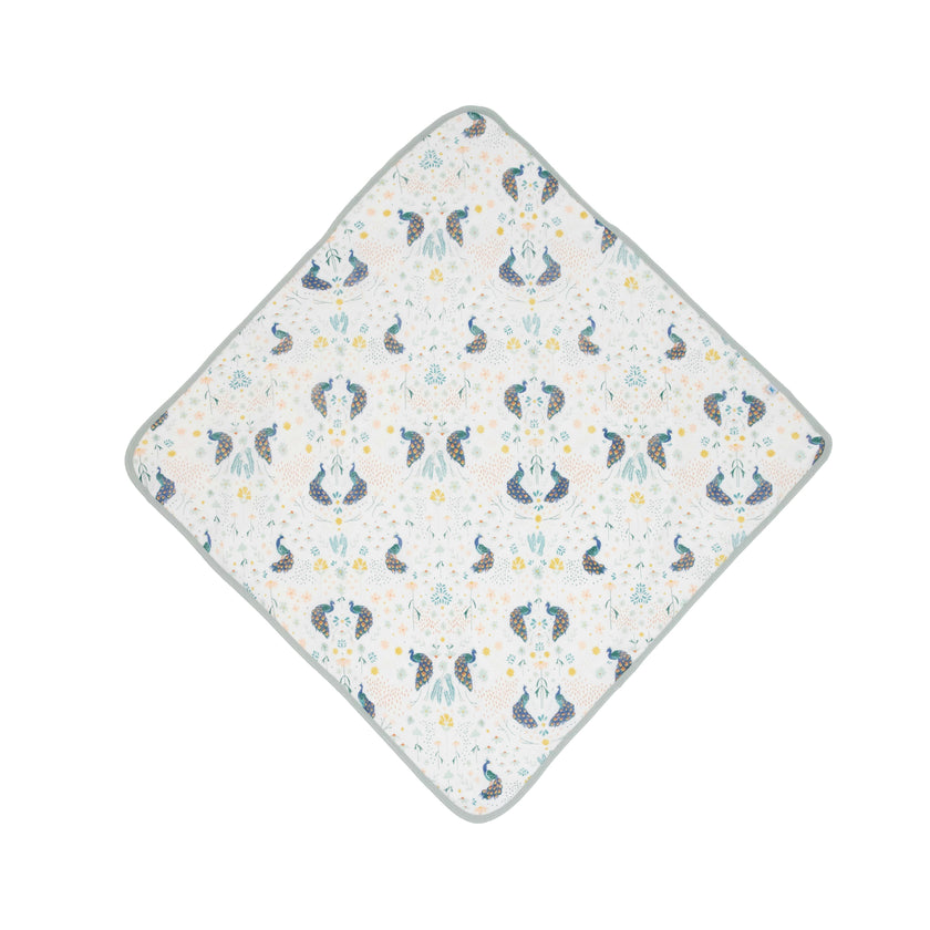 Infant Hooded Towel - Peacock