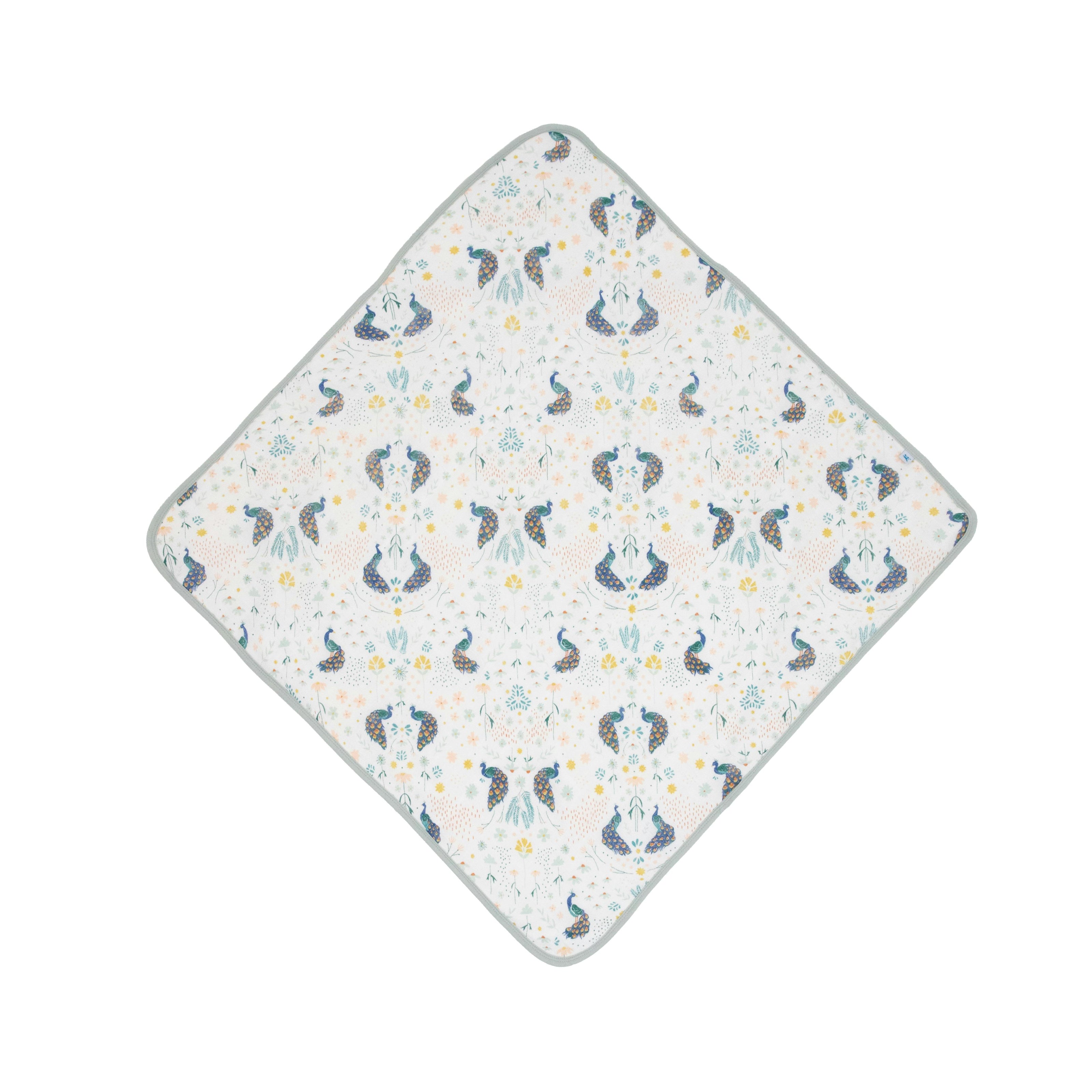 Infant Hooded Towel - Peacock