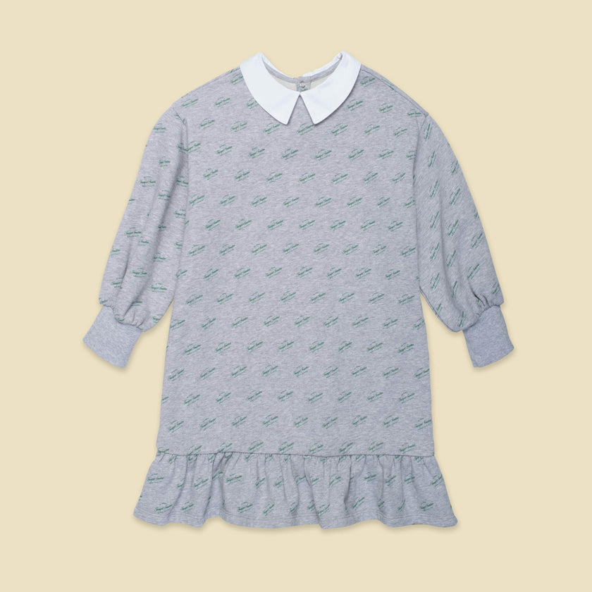 Organic Sweatshirt Dress in Heather Grey