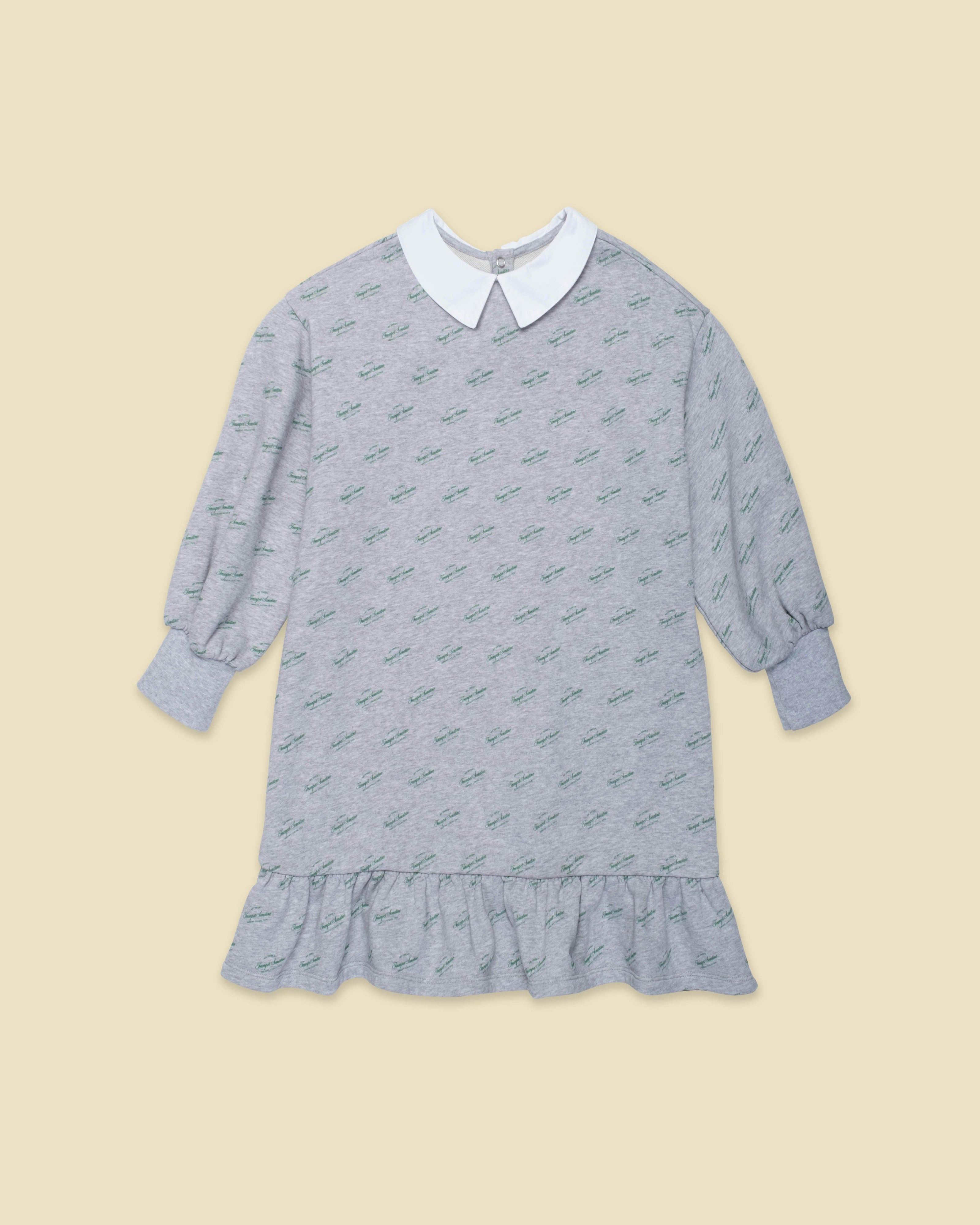 Organic Sweatshirt Dress in Heather Grey