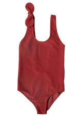 Georgia One Piece Towelling Swimsuit Terracotta