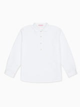 White Gingham Miguel Long Sleeve Boy Shirt