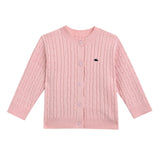 Pink Cable Knit Cardigan