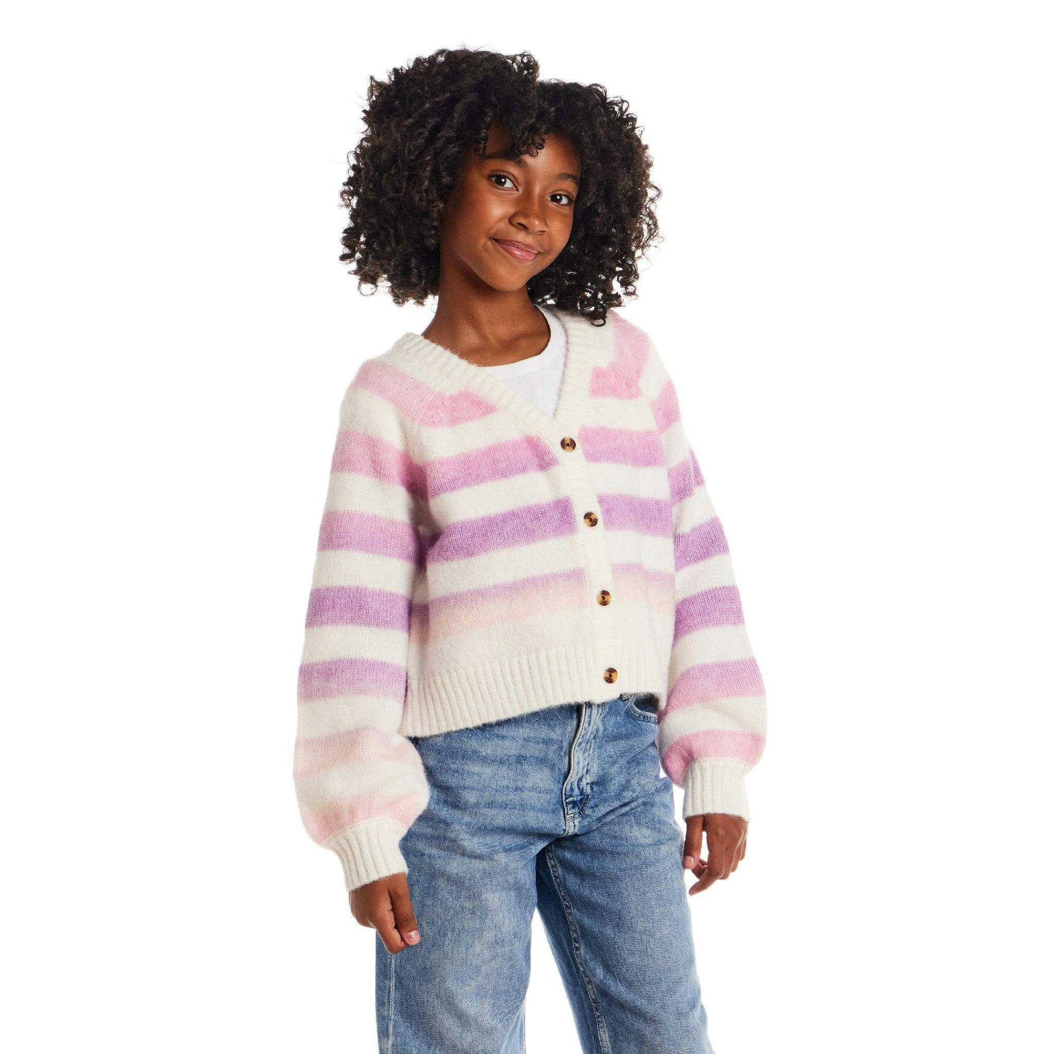 Big Kids Stripe Cardigan