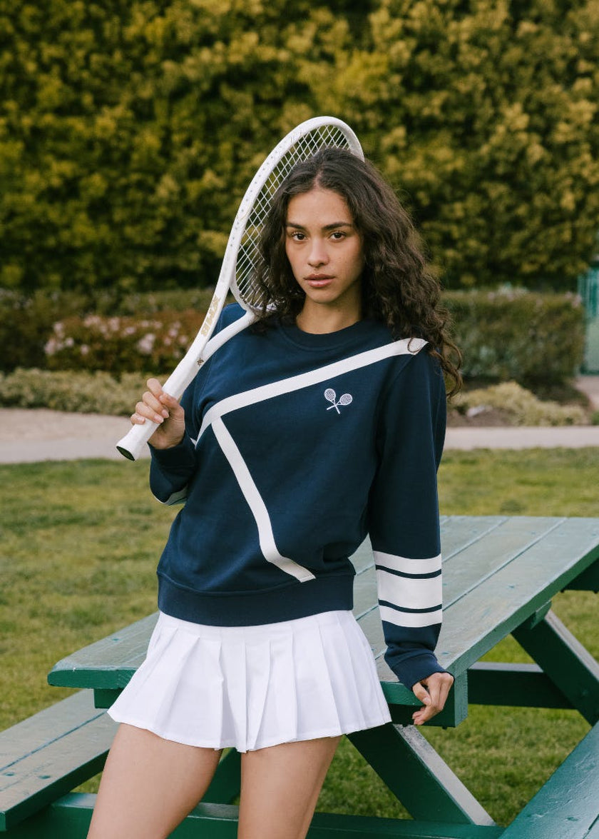 Elle Sweatshirt - Tennis Lines