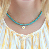 Turquoise Faceted Gemstone Beaded Necklace