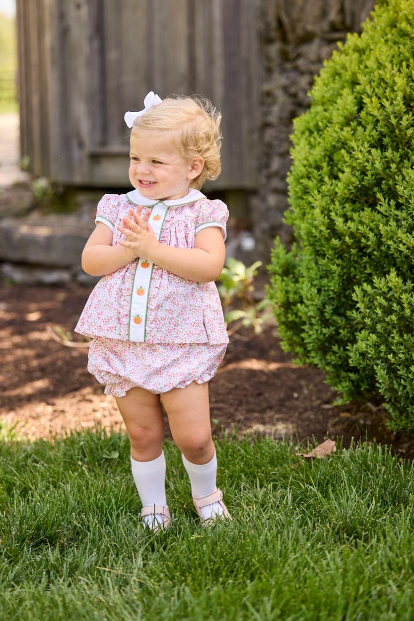 Ruffled Sally Bloomer Set - Pumpkins