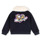 Navy Faux Fur Collar Jacket