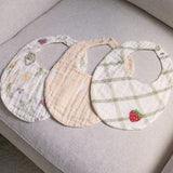 Clementine Fruit & Veggie Cotton Bandana Baby Bib (3 Pack)