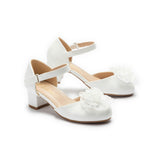 White Elara Flower Shoes